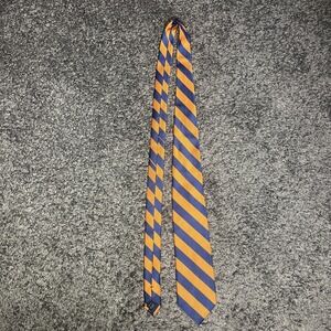 Jos. A. Bank Men's Silk Striped Tie Orange and Navy Blue
